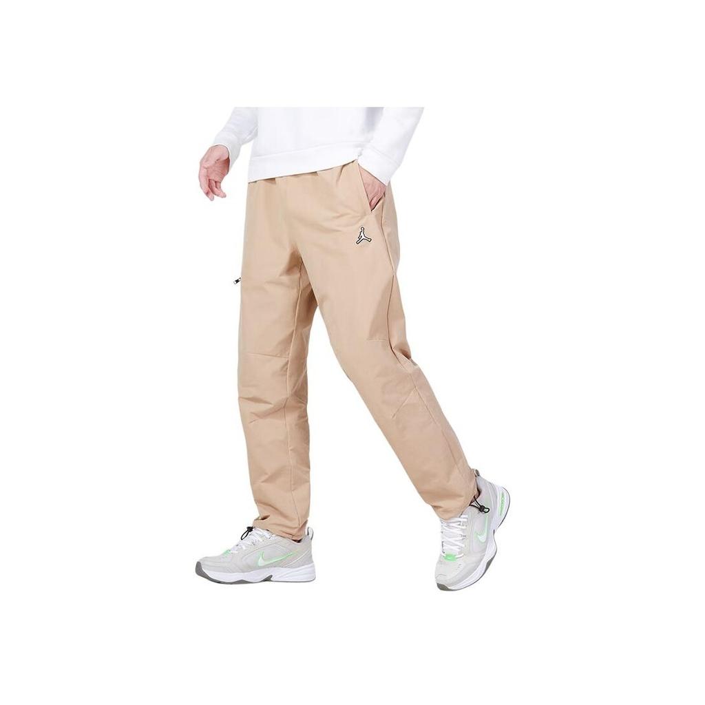Jordan Embroidered Logo Drawstring Casual Pants Men Bottoms Khaki DQ7510-277