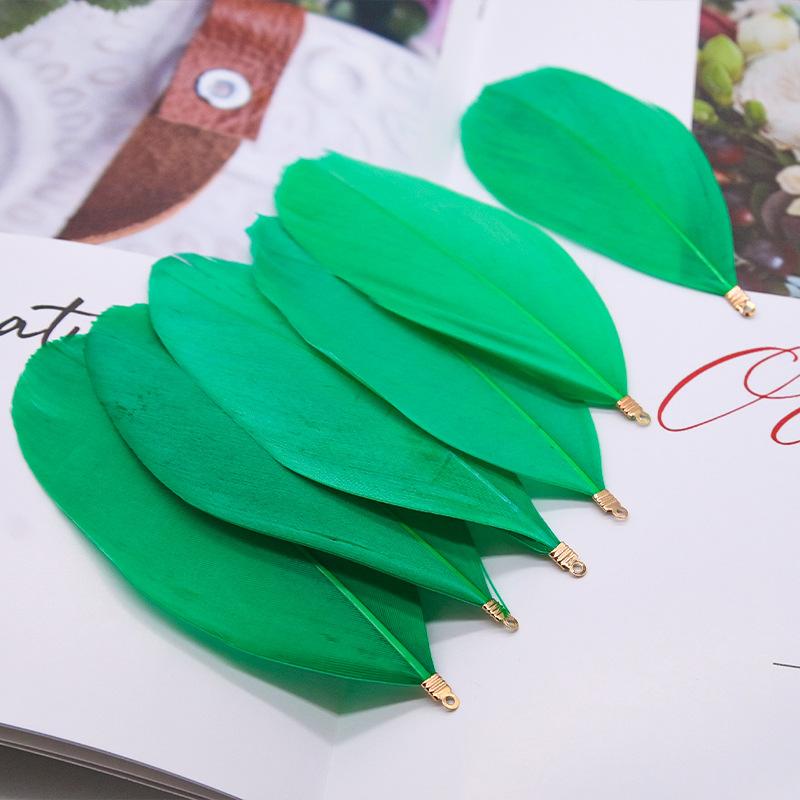 50Pcsdiy Jewelry Accessories Feather Big Floating Metal Clip Feather Swan Hair Jewelry Clothing Accessories Materials