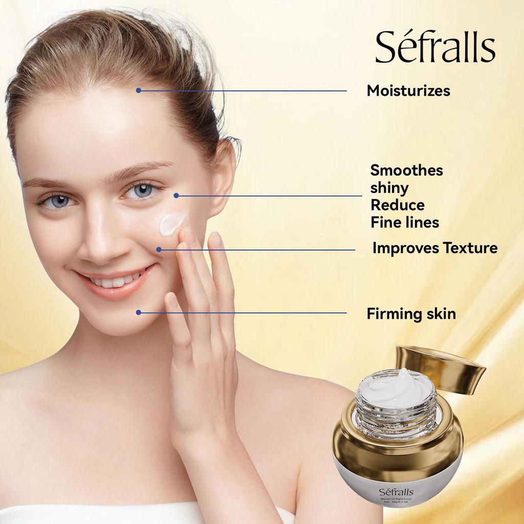 Séfralls Straffende Feuchtigkeitscreme Nachtcreme 20g Kollagen peptid gesichts feuchtigkeitsspendende und straffende gesichtscreme hautpflege produkte,