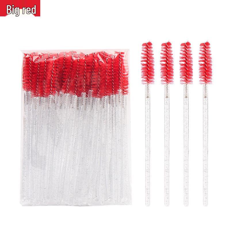 Crystal Spiral Disposable Eyelash & Eyebrow Brushes, 50-Pack – Convenient Nylon Beauty Tool.