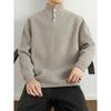 Herbst und Winter Rollkragenpullover Herren Locker Einfarbig Verdickt Mittelhoher Kragen Koreanischer Stil Student Trendige Strickwaren Mantel