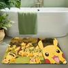 Pokemon Eeveelutions Cute Group Print Non-slip Doormat, Soft Absorbent Floor Rug for Home Decor