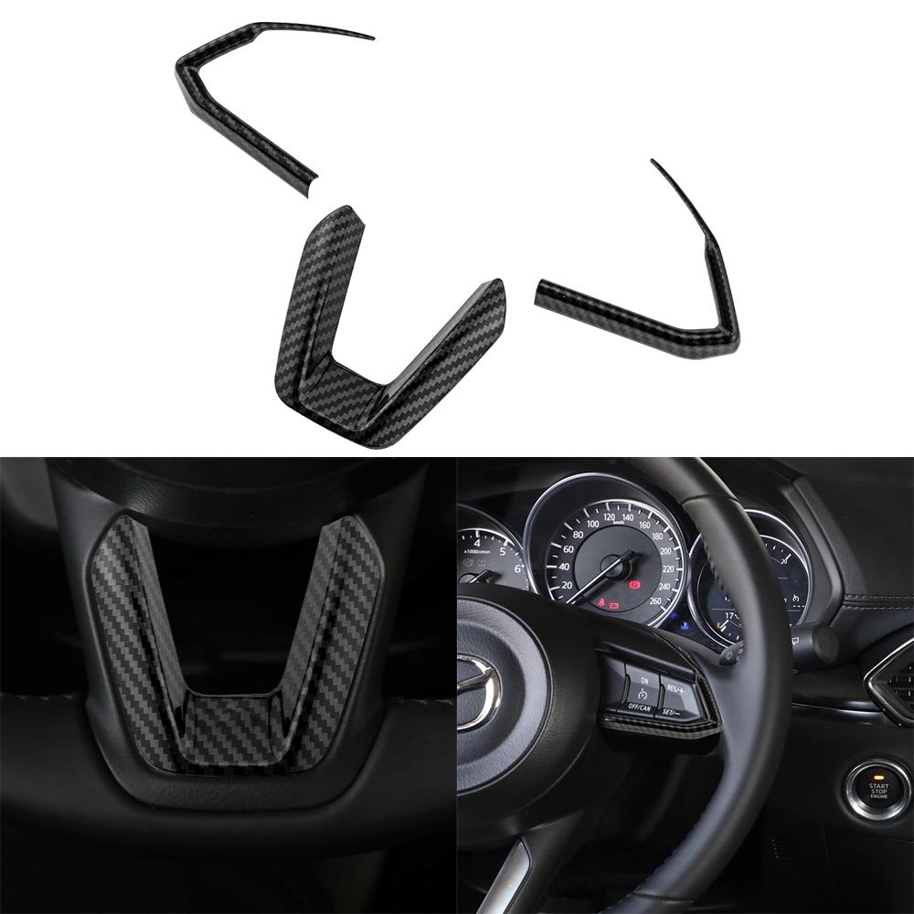 

Для Mazda 3 6 CX3 CX-3 CX-5 CX5 CX8 CX 9 Axela ATENZA 2017 2018 2019 3 шт. Накладка с блестками на руль, стикер чёрный