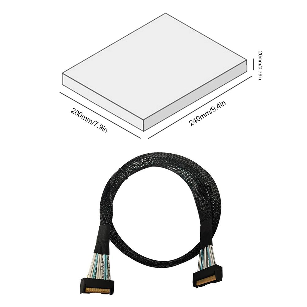 Mini SAS Cable 32Gbps Plug and Play PCIE 5.0 Slim SAS MCIO 74P To MCIO 74P Cable Connection Cable for Workstations Data Storage