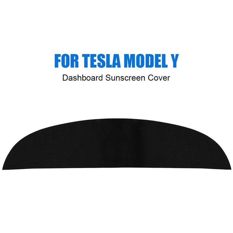 

Накладка на приборную панель автомобиля для модели Tesla 3 года 2017-замшевый кожаный коврик для приборной панели, солнцезащитный козырек, нескользящий защитный чехол с защитой от УФ-лучей, аксессуары For Model Y