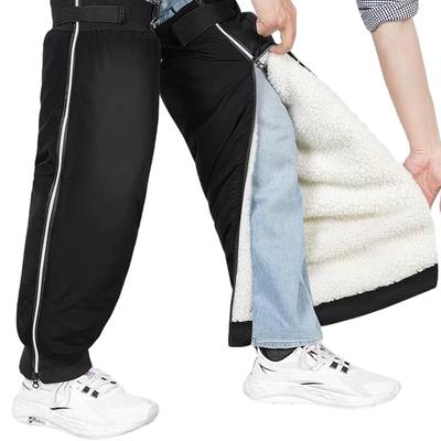 RUIXIA1 Motorcycle Leg Warmer, Winter, Knee Support, Fleece Lined, Repellent, Anti-Slip, Hook Included,