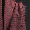 Retro Red And Black Particle Woven Plaid Jacquard Fabric 3D Texture Silhouette Creative Diy Fashion Garment Designer Fabric
