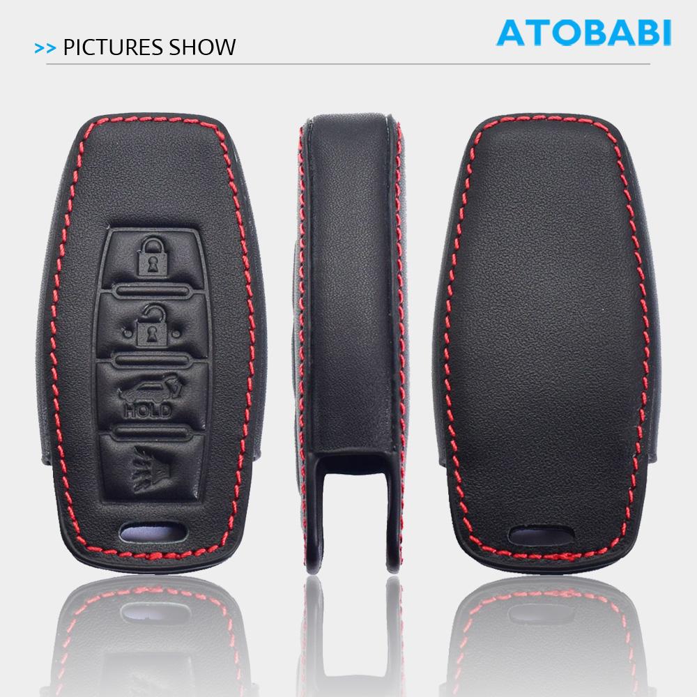 Leather Car Key Cover Smart Remote Control Fobs Shell Protector Case Auto Accessory For Mitsubishi Outlander Ek Series