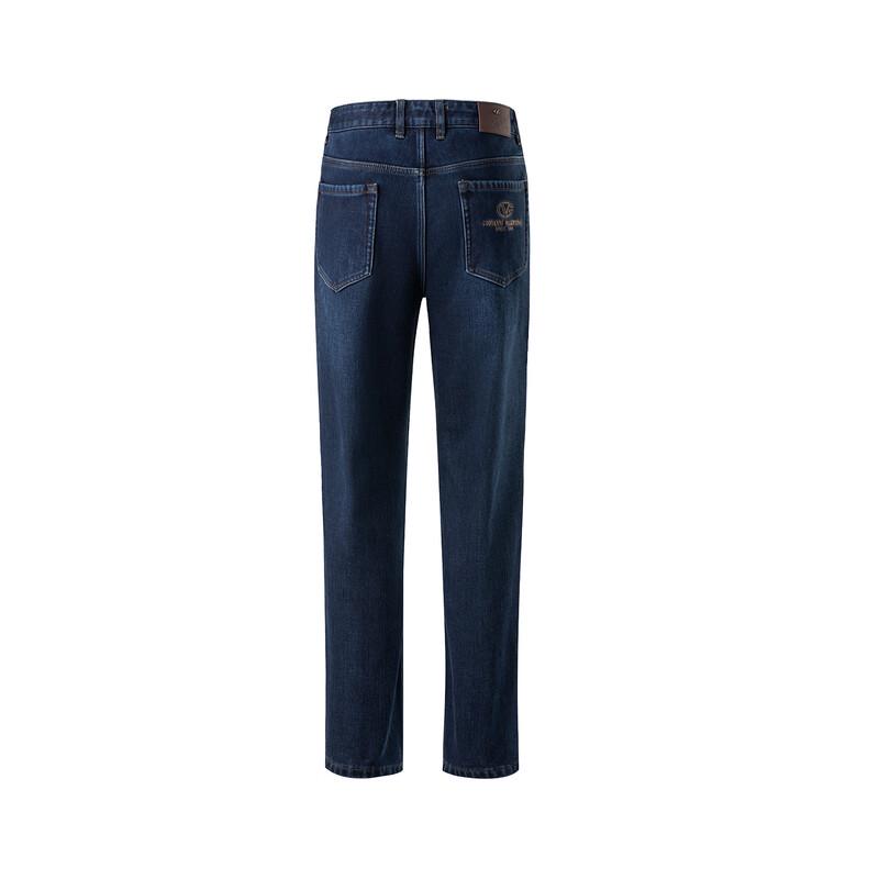 GIOVANNI VALENTINO Men's Fleece-Lined Straight-Leg Stretch Jeans