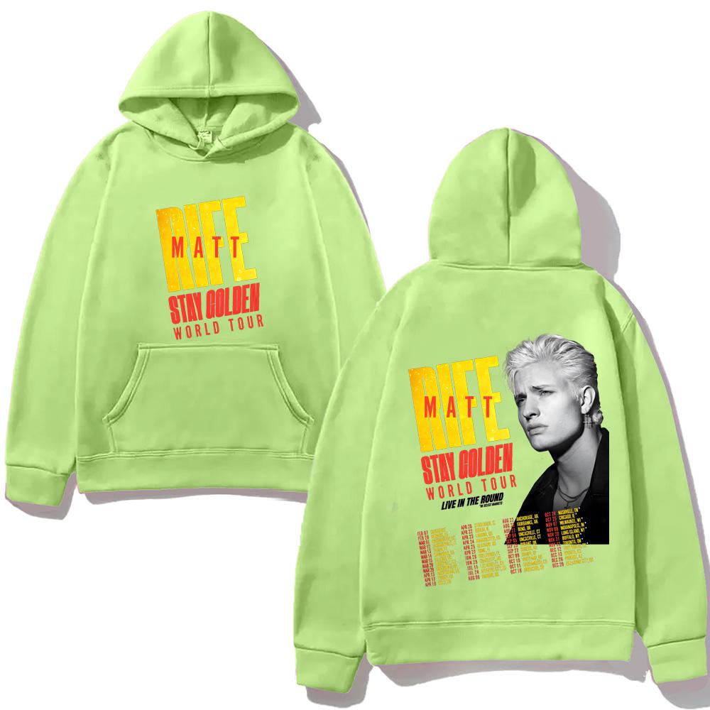 Stay Golden World Tour 2026 Live In The Round Hoodie Matt Rife NEW Hoodie Unisex Comfortable Gothic Clothes Long Sleeve Pullover