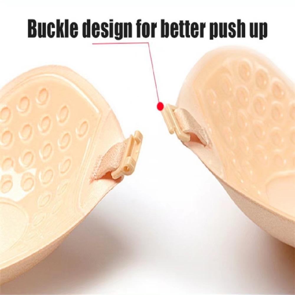 Women Silicone Sticky Invisible Nipper Cover Backless Bra Strapless Push Up Lift Breast Seamless Bralette Front Closure Adhesive