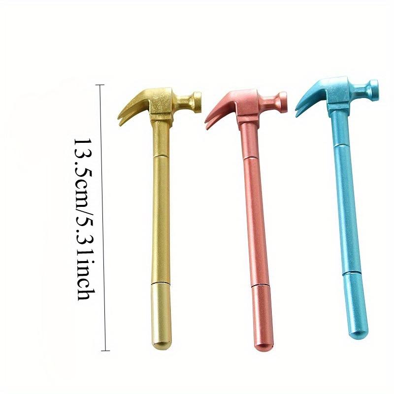8/ 20 Pcs Creative Hammer-Shaped Gel Pen Funny Toy 0.5mm Black Ink Multicolor Quick-Drying Water Pen Ideal for Students & Gift Back To School