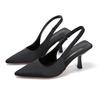 Fashion Design Sense Niche Women's Shoes 2025 New Pointed Sandals Women's Mueller Shoes Khaki High Heels Thin Follow-up Shoes
