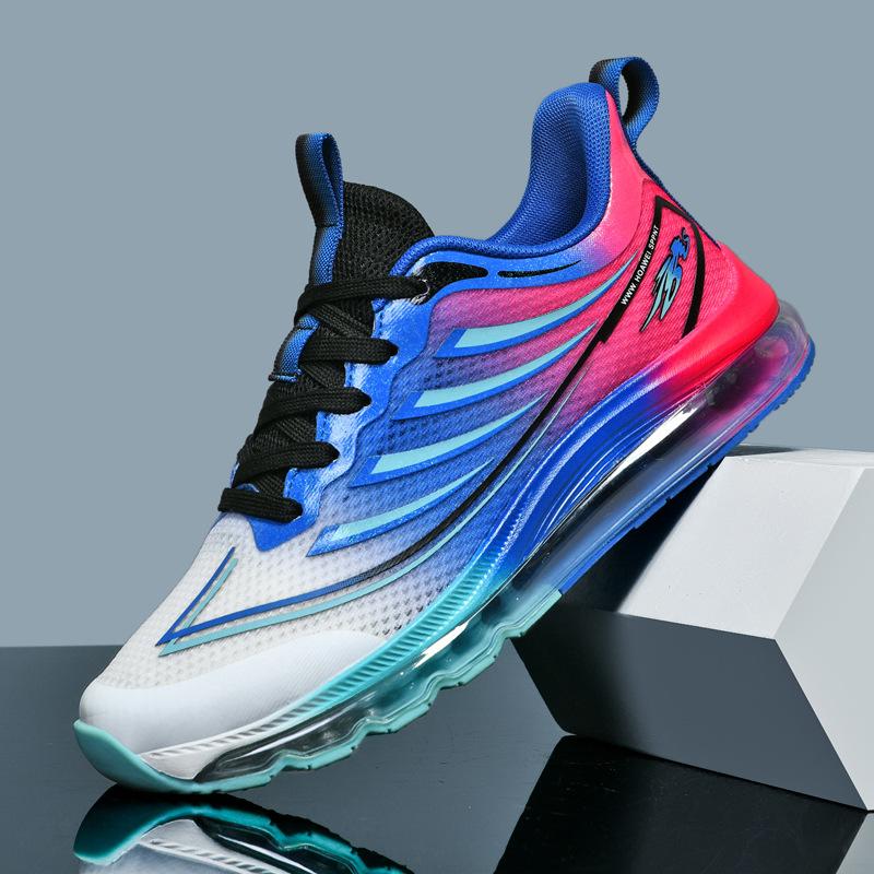 Summer Large Size 48 Foreign Trade Men's Full Palm Air Cushion Shock Absorption Running Shoes Breathable and Lightweight Men's Sports Shoes