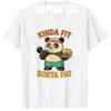 Trochu padne Trochu tlustý Vtipné Posilovna Roztomilý Panda Retro Tričko Fitness Sval Pug Vzpírání Pes Kreslené Tričko Novinka Dárek Y2k Bavlna