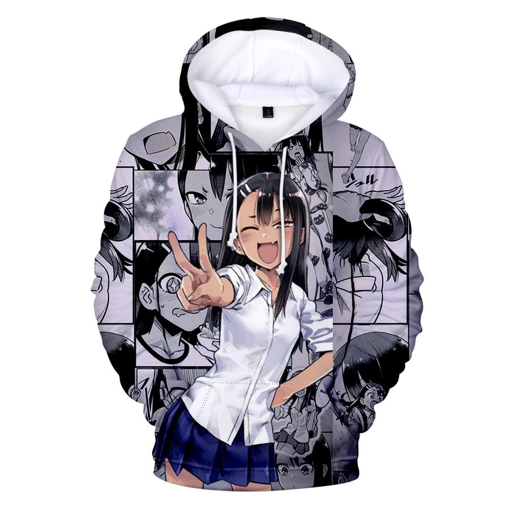 2024 3D Prints Don't Toy with Me Miss Nagatoro Anime Hoodies Women Men Hooded Sweatshirt Fashion Streetwear Tracksuit Pullover