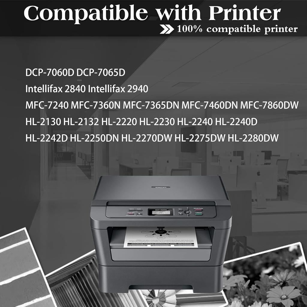 TN-420 Black Toner Cartridge Replacement for Brother TN420 HL-2270DW 2280DW 2230 MFC-7360N 7860DW DCP-7065DN Intellifax 2840 2940 Printer (2 Black)