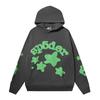 Sp5der Hoodie Unisex Oversized Cotton Pullover With Foil Letter Print Fall Casual Streetwear