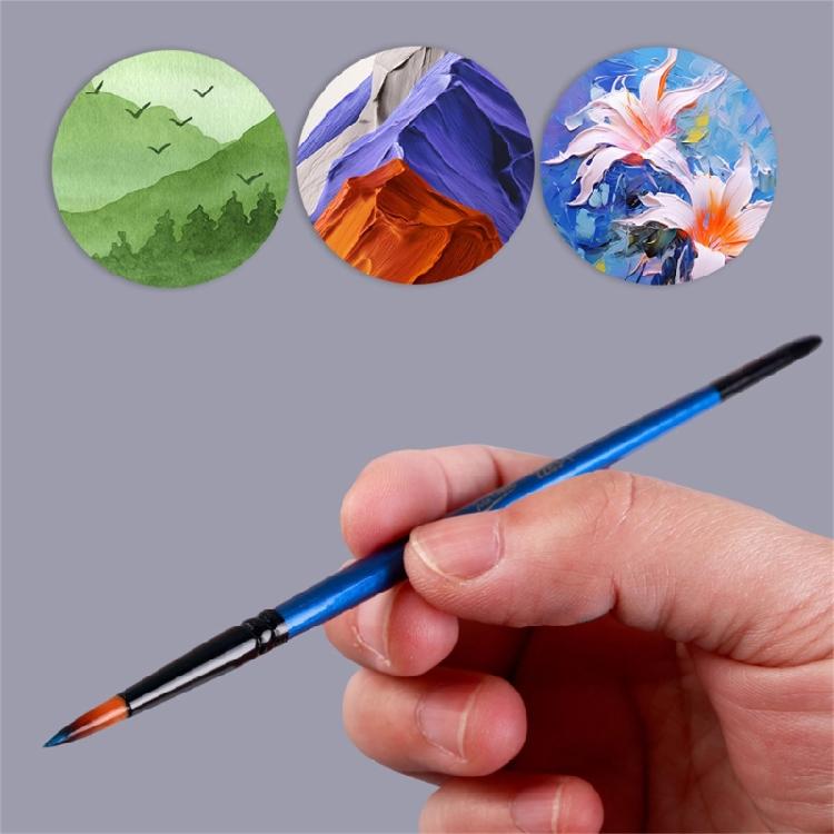 3 Set Nylon Hair Painting Brush Artist Paint Brush Watercolor Acrylic Paint Brush Drawing Supplies for Oil Painting