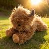 25CM Simulated Long-haired Cattle Plush Toys Soft Stuffed  Animal Doll For Bedroom Decoration Christmas Children's Birthday Gift