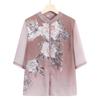 Summer Style Chiffon Cardigan for Elderly Mothers - Mid-Sleeve Chinese Design