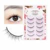 False Eyelashes Natural Popular Upper Short Thick Black Axis Soft Core Light Makeup Everyday 5 Pairs (M2)