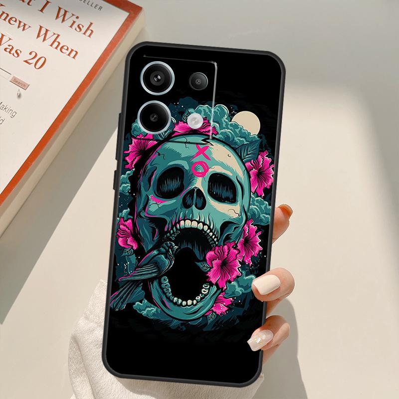 Funny Skull Funda For Xiaomi Redmi Note 13 14 9 10 12 11 15 Pro Plus Case For Redmi 15 C 12C 13C 14C 10C