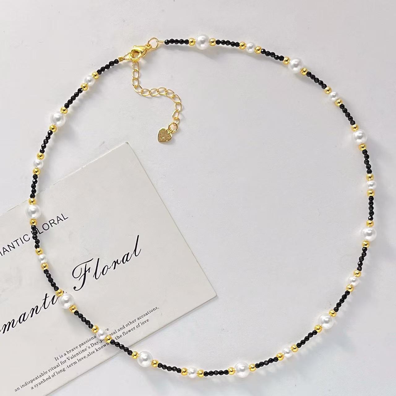 Design Sense Spring And Summer Artificial Opal Artificial Crystal Pearl Collarbone Chain Necklace