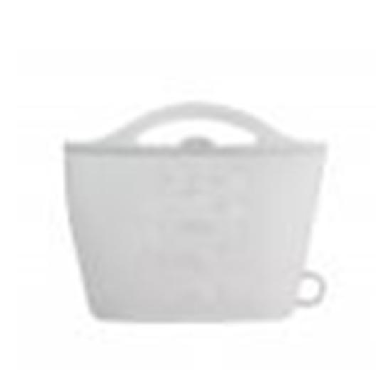 Многоразовый Экологичный Силиконовый Органайзер для Еды в Холодильник Герметичный Хранения Мешок 1000ML белый