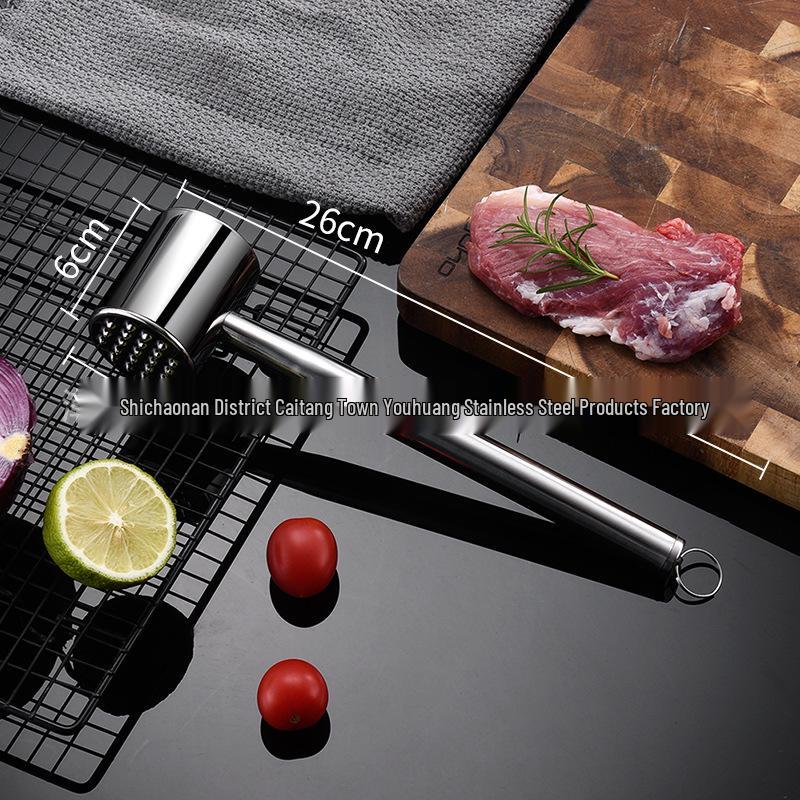Двусторонний молоток-размягчитель для мяса из нержавеющей стали 304