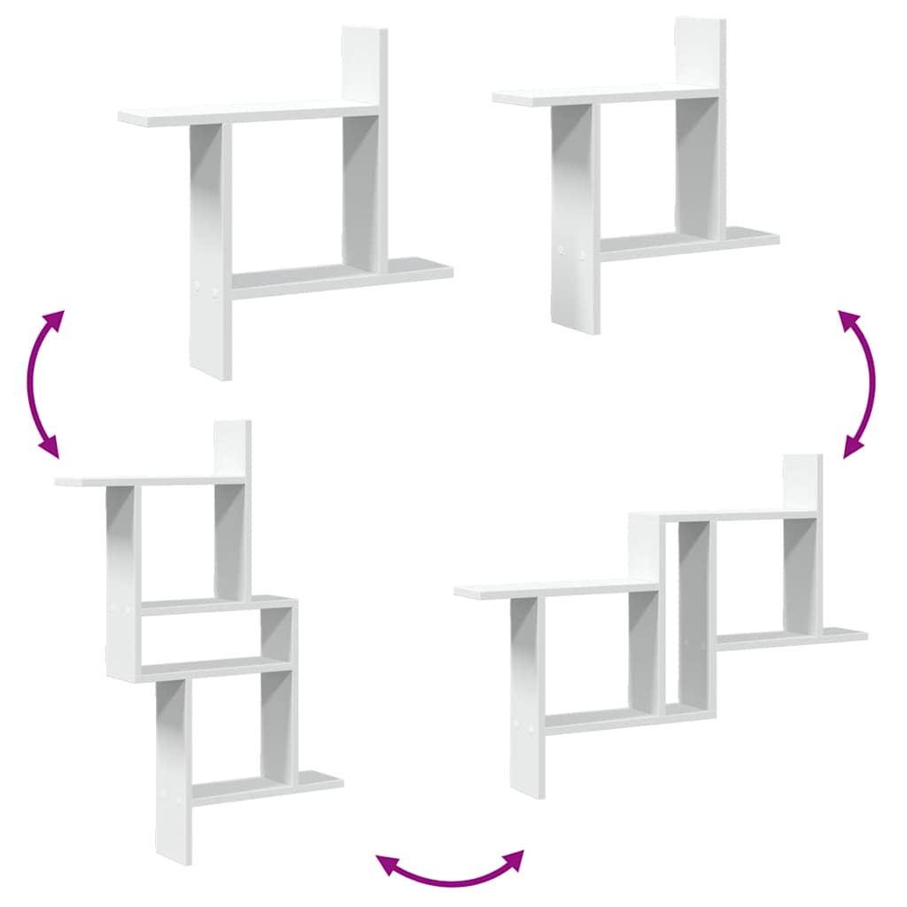 Vidaxl Wall Shelves, 2 Pcs, White, 50X12X50 Cm