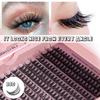 Segmented 10D-100D False Eyelashes DIY Kit, D Curl, Cluster Lashes, Natural & Voluminous