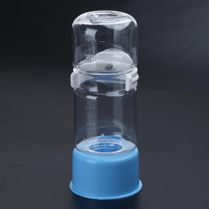 Water Bottle Drinker Clear Food Dispenser Container Set Mount In Cage