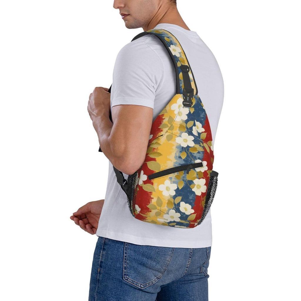 DADABULIU Floral and Cherry Blossom Pattern Crossbody Shoulder Bag for Men and Large Perfect for and School Japanese-style Women, Capacity,