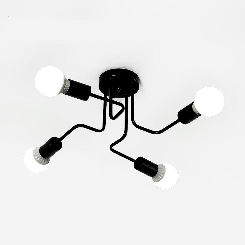 4/6/8 Heads Retro Industrial Loft Wrought Iron Ceiling Light Nordic Pipe Lamp Home Decor Kitchen Restaurant Cafe Bar Dinning