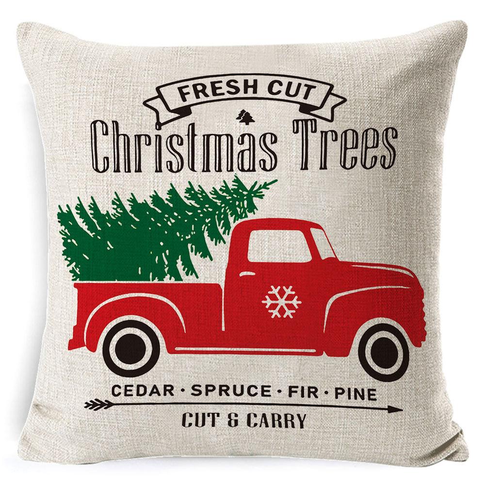 Pillowcase Christmas Pillowcase Light Luxury Pillowcase Ins Style Car Neck Cushion Office Lumbar Support