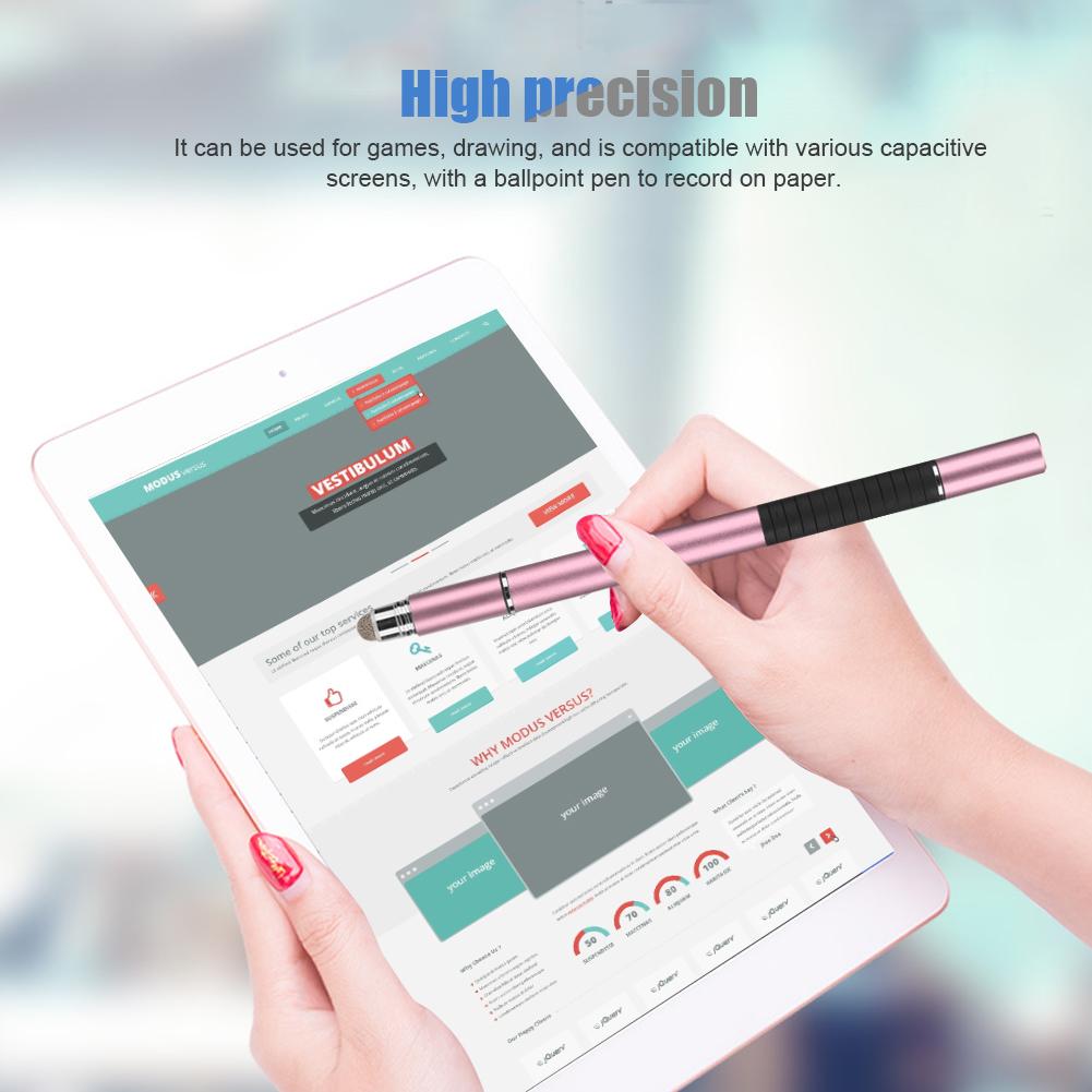 3 In 1 Cloth TipDiscBall Pen High Precision Touch Screen Capacitive Stylus for Mobile Phone