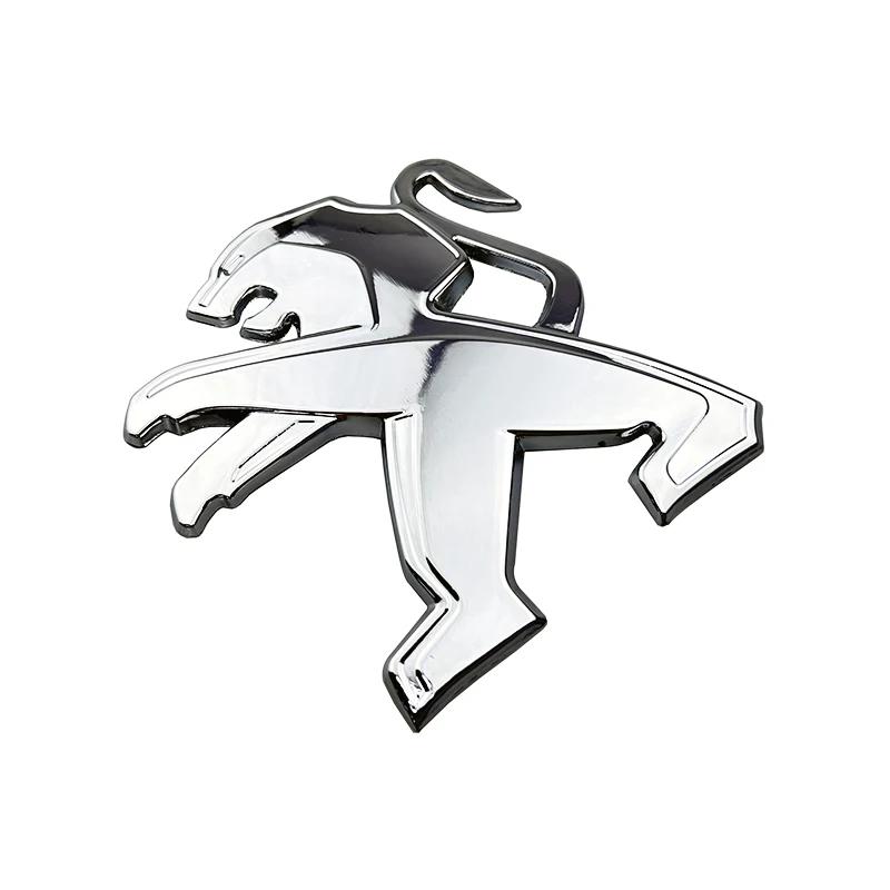 DGTOV1 10.3x11cm Metal Alloy Car Front Emblem Rear Trunk Badge Replaced Sticker for Peugeot 307 407 306 508 408 308 406 5008 3008 5008