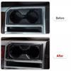 Front Water Cup Holder Cover Trim Decor Frame For Ford F150 2015-20 Carbon Fiber