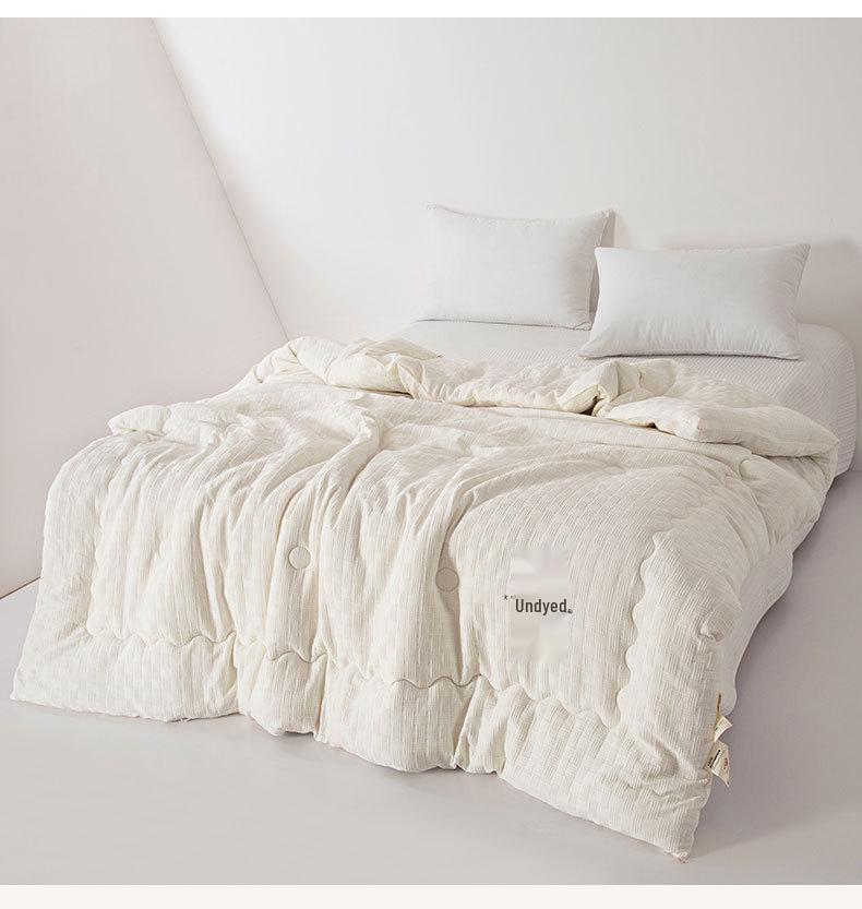 2025 A-Class Washed Cotton Waffle Soybean Winter Quilt Blanket Comforter Core - Thickened Solid Color
