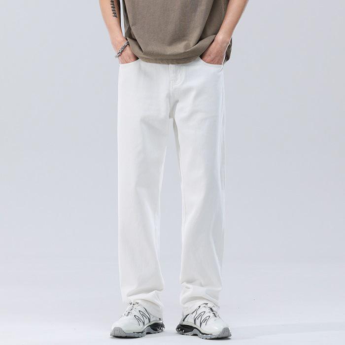 

Мужские джинсы свободного кроя белого цвета 2024 года, весна, прямые, широкие, с бесплатной доставкой 2XL