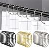 12 Pcs Metal Shower Curtain Rings Glide Smoothly Shower Curtain Rod Hangers  Shower