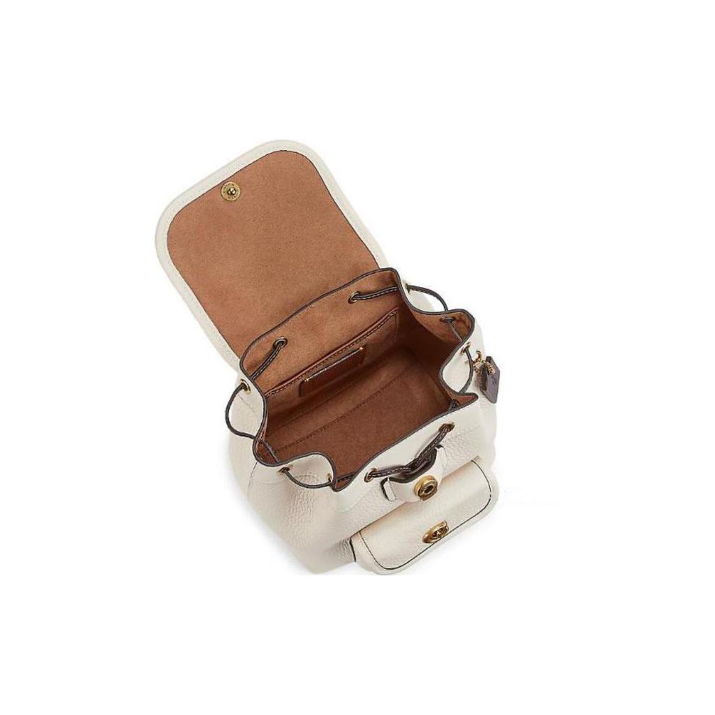 New COACH Riya Cow Leather Backpack Medium Size Women's White CH588-B4CAH
