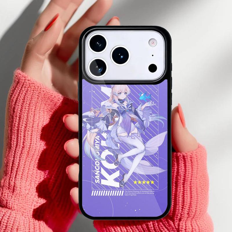 

Fashion Genshin Impact Sangonomiya Kokomi Phone Case for iPhone 17 16 15 14 13 Pro Max Back Cover for 12 11 Pro Coque iPhone 13