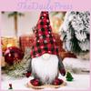 Plush Rudolph Festive Decoration Snowflake Cap Checkered Material Christmas