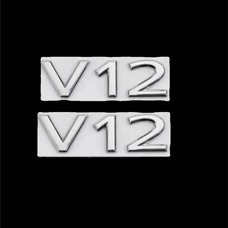 

New Chrome etters S480 S580 S680 V12 Emblem fo SiIvery S Class Car Fender Trunk Rear W221 W222 Logo Sticker Accessories 1set