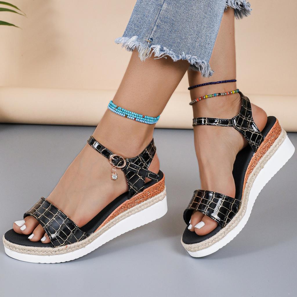 Fashion Women Sandals Summer Casual Luxury Platform Shoes for Women 2025 New Designer Fashion Wedge Sandals Women Sandalias De Mujer