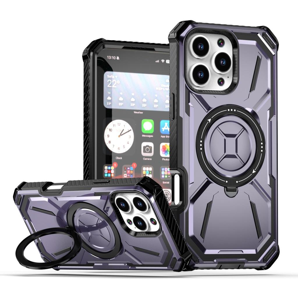 iPhone 16 Pro Max Gold Armor Case, magnetický kroužek, kompatibilní s 15 Pro, XR, 14, 11