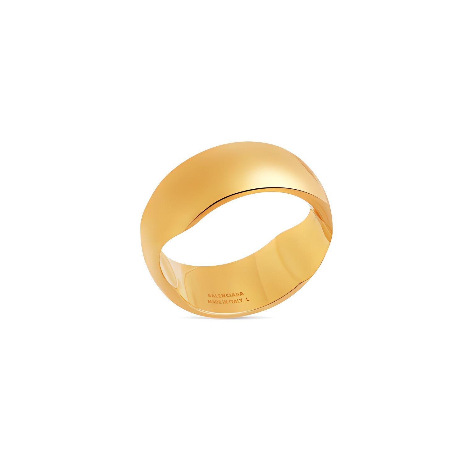 Balenciaga Maxi Wide Brass Ring Women jewelry Gold 765847TZ99G0705 M