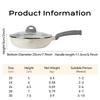DONNOR Ceramic Nonstick Frying Pan Skillet with Lid 3.6QT Induction Pan Nonstick Pots and Pans with Silicone Handle